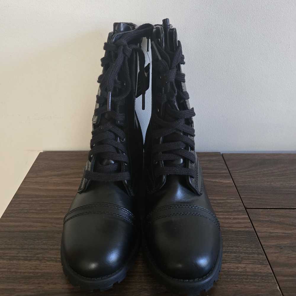 Arizona Jean Company Joyce Combat Boots Womens Size 9M Black Lace Up Memory Foam - Picture 6 of 14
